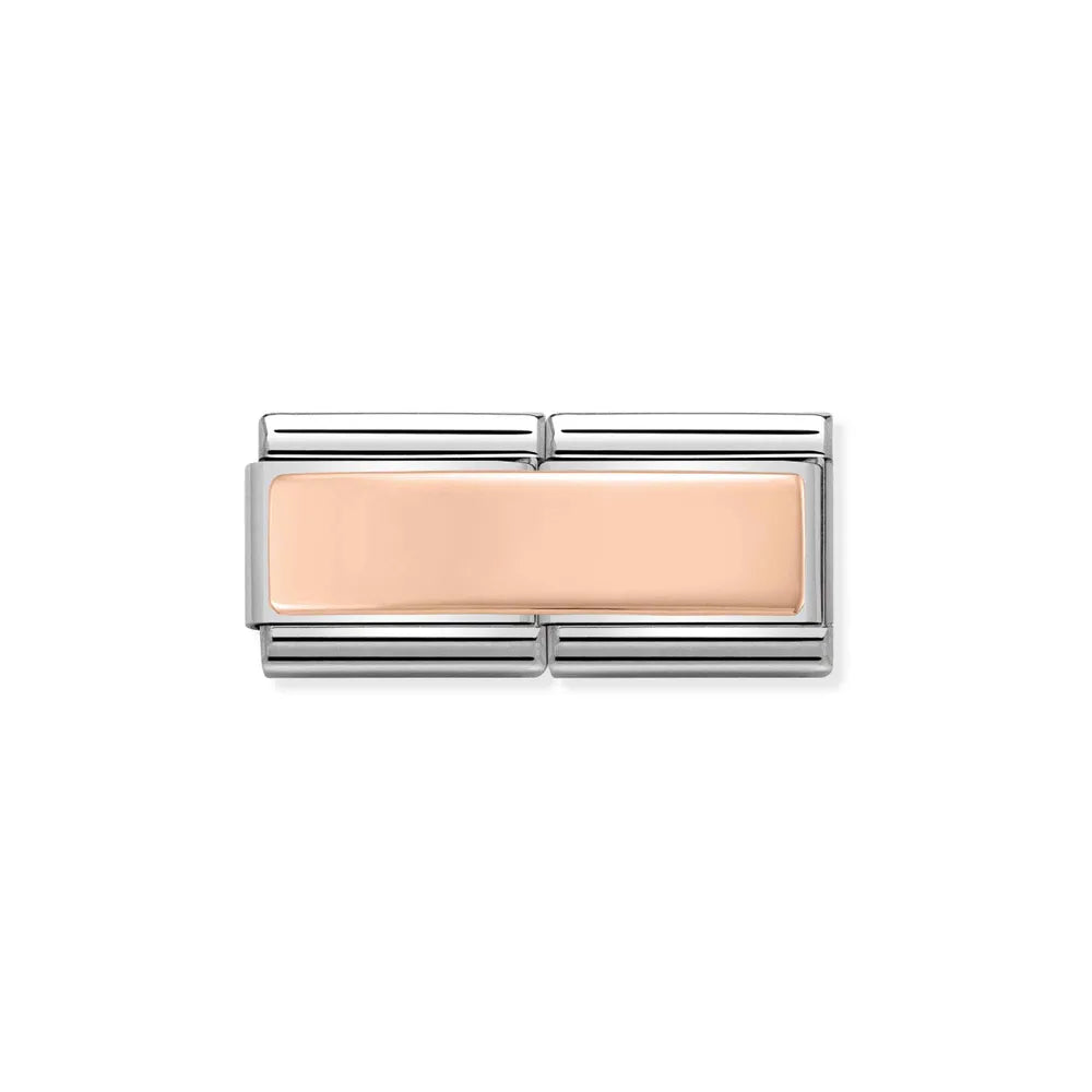 Nomination-pala Classic Rose Gold Tupla ja Kaiverrettava Laatta 430710/01