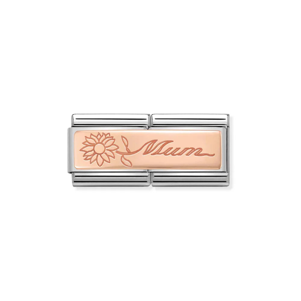 Nomination-pala Classic Rose Gold Tupla , MUM ja Kukka 430710/18