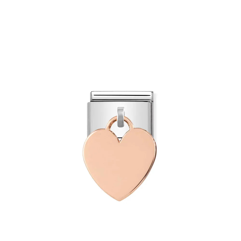 Nomination-pala Classic Rose Gold Sydän Riipus 431801/02
