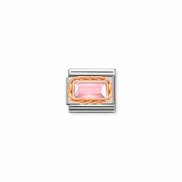 Nomination Classic Faceted Baguette Pink
