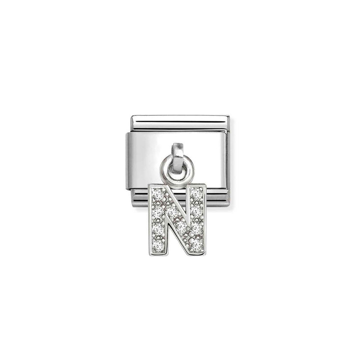 Nomination Classic Silvershine Charm Zirkonia Aakkoset 331818 Nomination