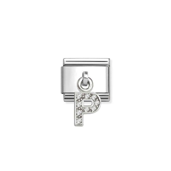 Nomination Classic Silvershine Charm Zirkonia Aakkoset 331818 Nomination