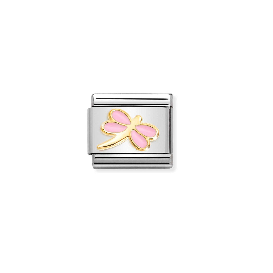 Nomination-pala Classic Gold Vaaleanpunainen sudenkorento 030285/54 Nomination