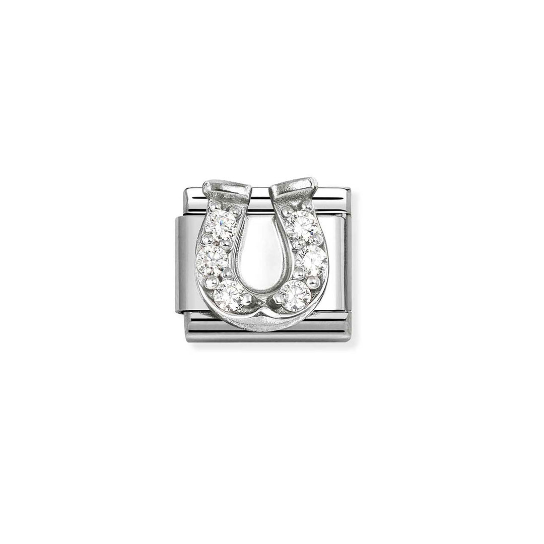 Nomination-pala Classic Silvershine Hevosenkenkä zirkoneilla 330304/51 Nomination