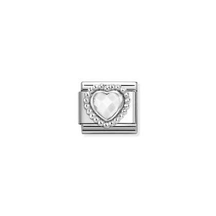 Nomination Silvershine Sydänkivi white o
