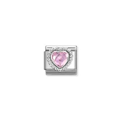 Nomination Silvershine Sydänkivi pinkki