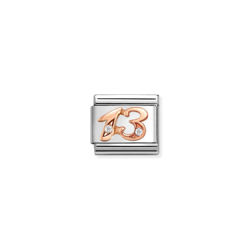 nomination rose gold numbers 13
