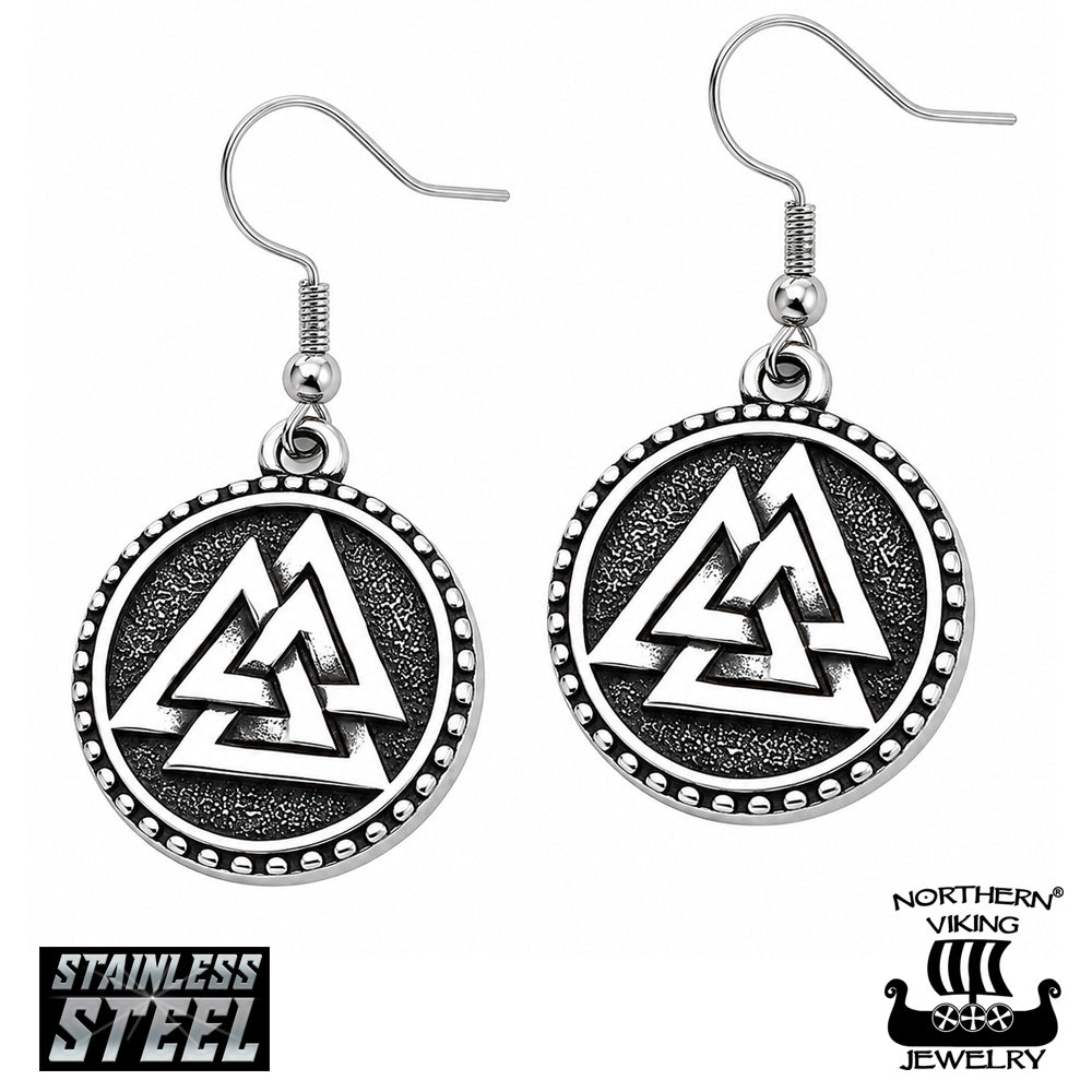 Northern Viking Jewelry Valknut viikinkikorvakorut NVJKK091