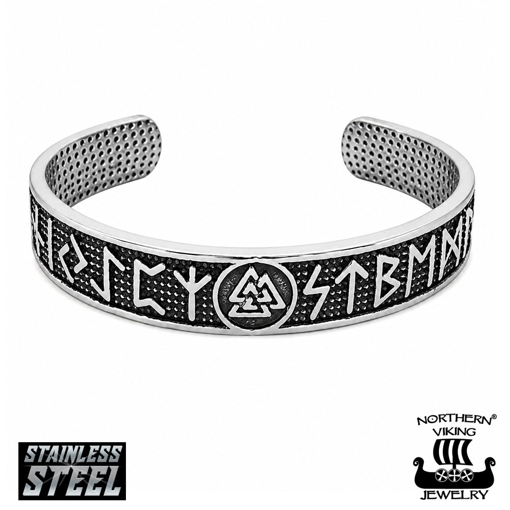 Northern Viking Jewelry Valknut riimurannekoru NVJRA031