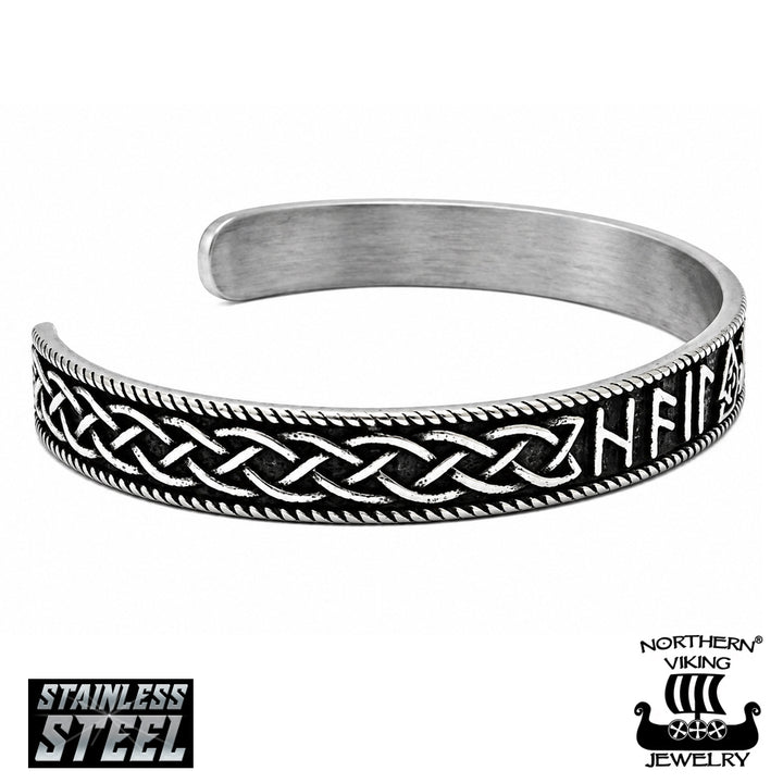 Northern Viking Jewelry Kelttisolmu riimurannekoru NVJRA032