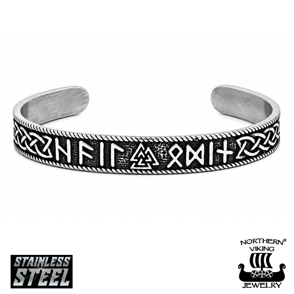 Northern Viking Jewelry Kelttisolmu riimurannekoru NVJRA032