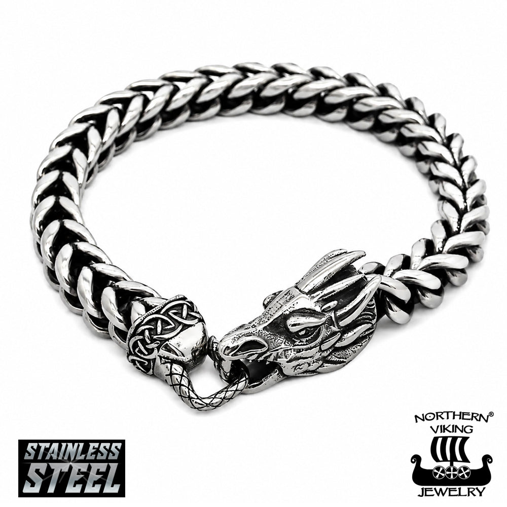 Northern Viking Jewelry Fafnir lohikäärmerannekoru NVJRA039