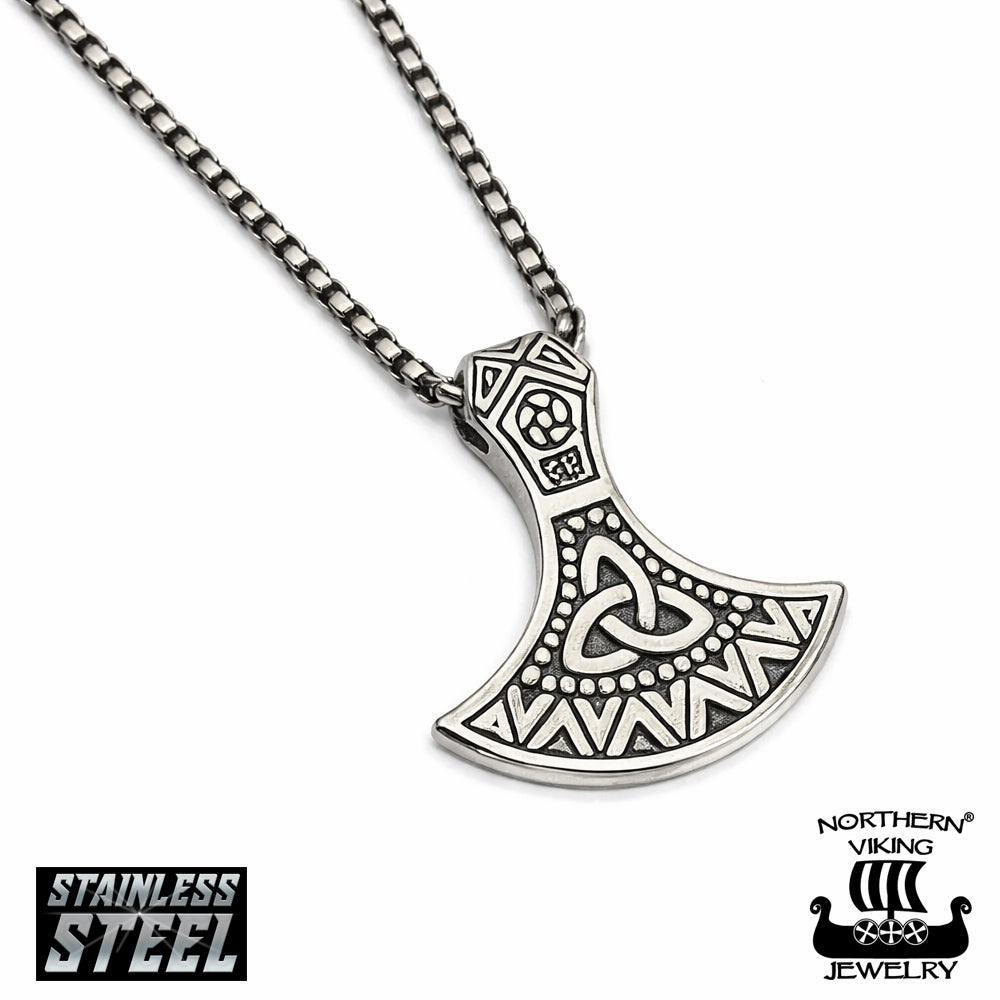 Northern Viking Jewelry Triquetra viikinkikirves kaulakoru NVJRS172