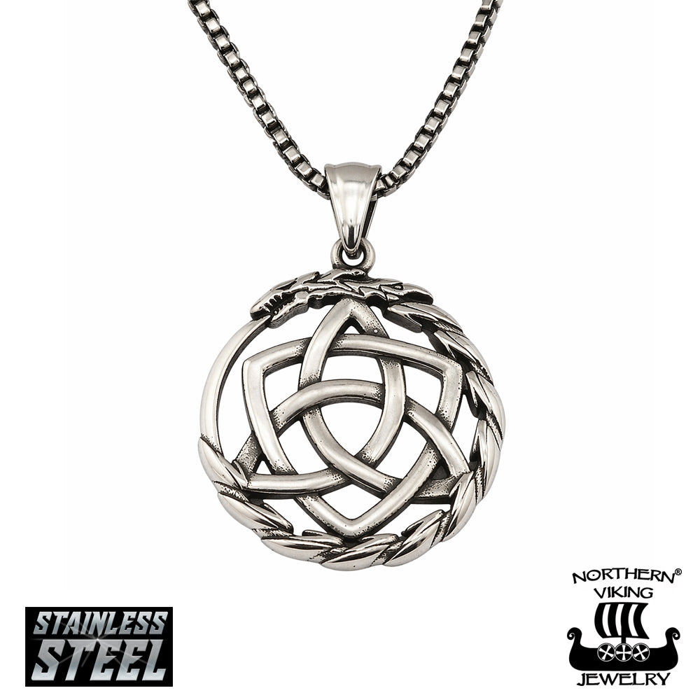 Northern Viking Jewelry Triquetra Ouroboros kaulakoru NVJRS173