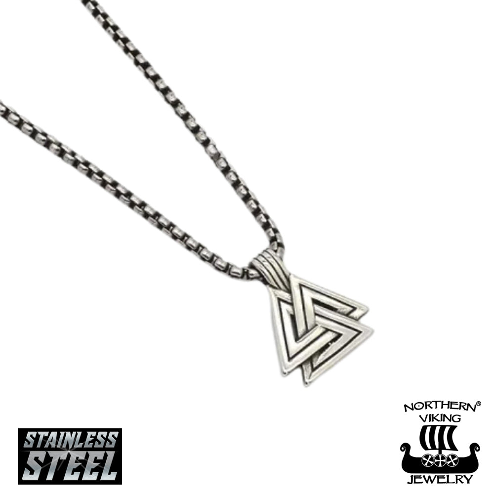 Northern Viking Jewelry Valknut kaulakoru NVJRS175