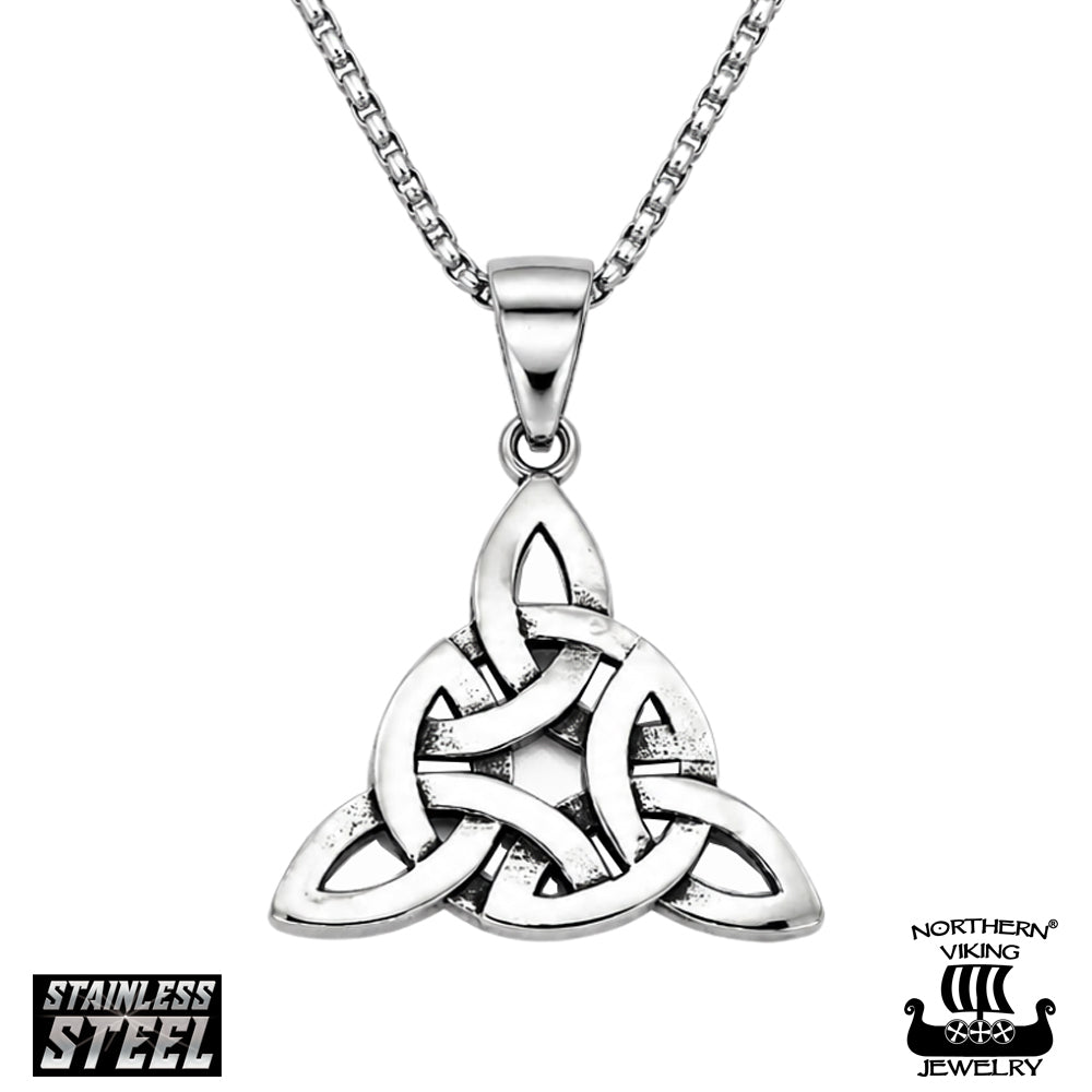 Northern Viking Jewelry Trinity Knot kelttisolmu kaulakoru NVJRS181