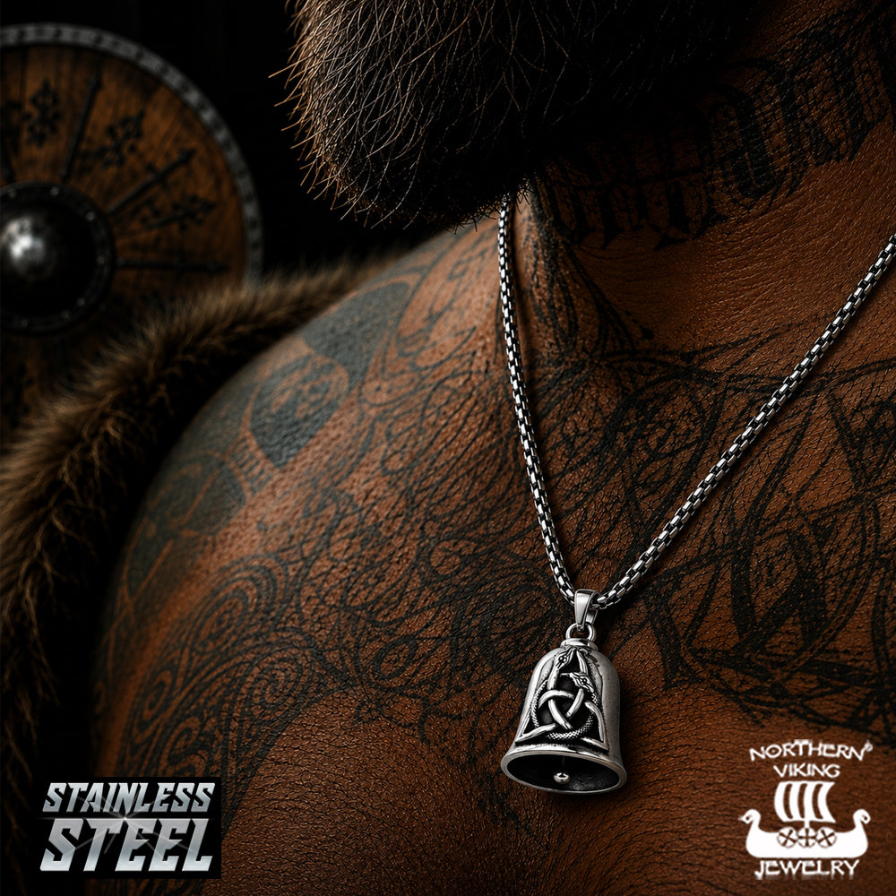 Northern Viking Jewelry Triquetra Guardian Bell kaulakoru NVJRS188