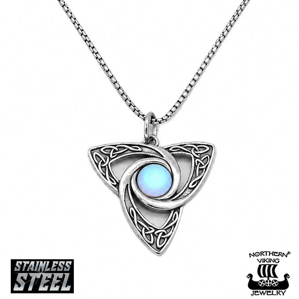 Northern Viking Jewelry Celtic Trinity Opalite kaulakoru NVJRS193