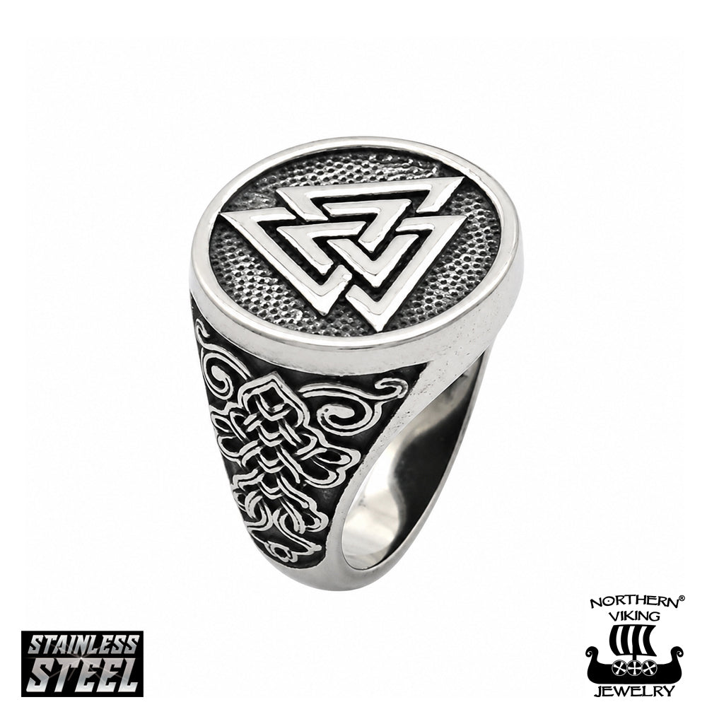 Northern Viking Jewelry Valknut viikinkisormus NVJSO043