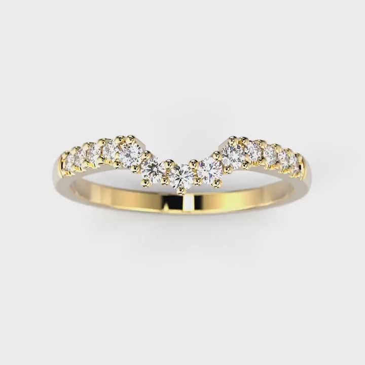 Festive Fiona Side Timanttisormus keltakulta 0,18 ct – pyörivä video