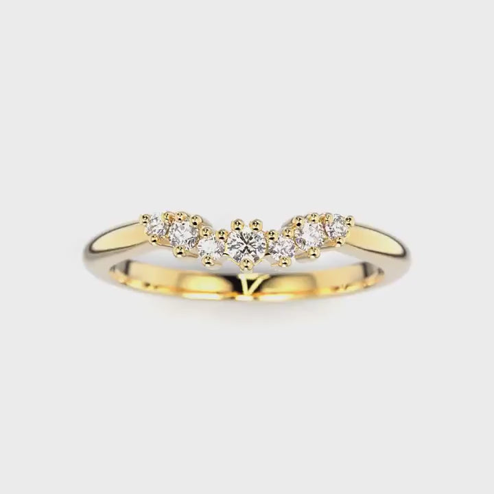 Festive Nelly Side 0,11 ct timanttisormus keltakulta – esittelyvideo