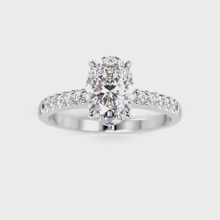 Festive Selena Side 1,12 ct timanttisormus valkokulta – pyörivä video