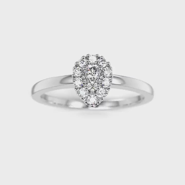 Festive Penelope 0,15 ct timanttisormus valkokulta – esittelyvideo
