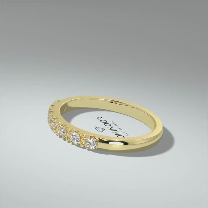 Kohinoor Estelle 0,07 ct timanttisormus keltakulta 14K 033-226-07 – pyörivä video