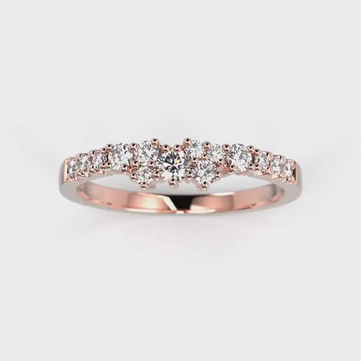 Festive Nadja Side 0,24 ct timanttisormus punakulta – esittelyvideo