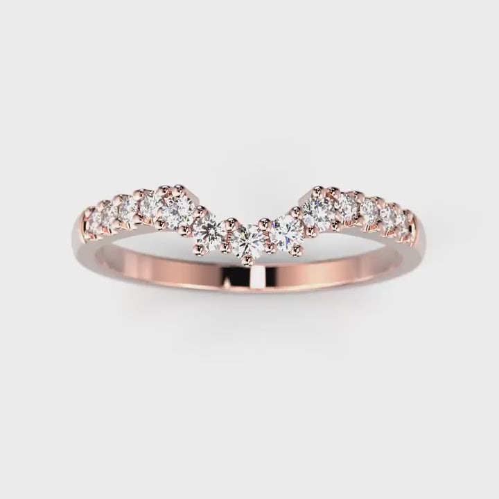 Festive Fiona Side Timanttisormus punakulta 0,18 ct – pyörivä video
