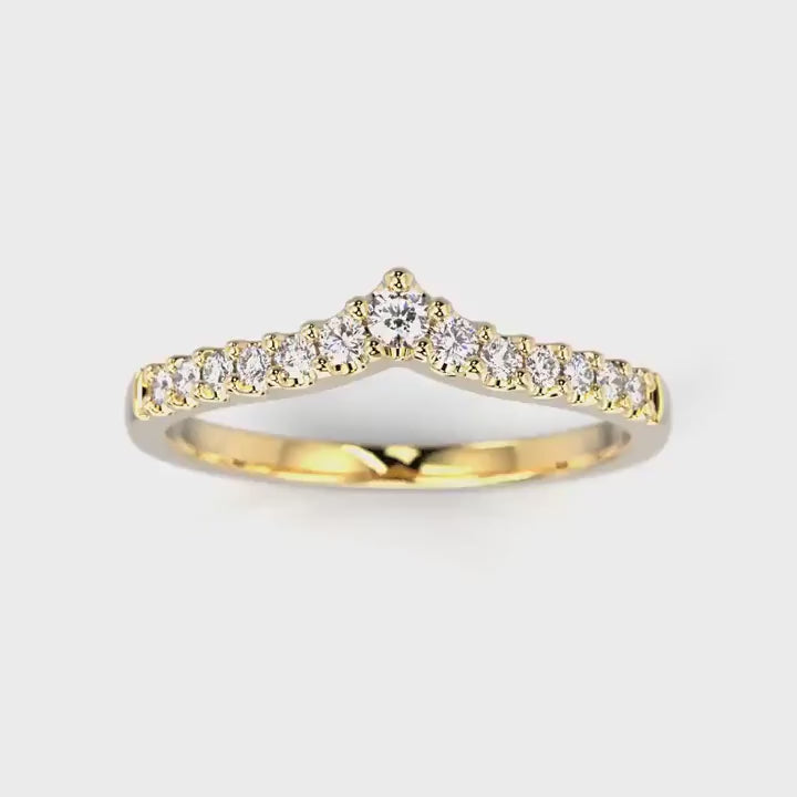 Festive Juliette Side 0,15ct timanttisormus keltakulta 731-015 – pyörivä video