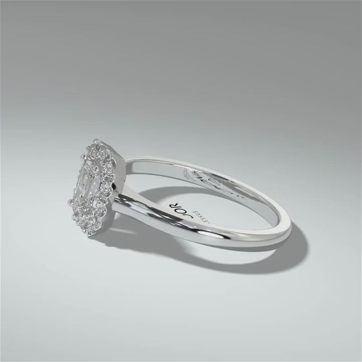 Kohinoor Valerie 0,10 ct timanttisormus valkokulta 14K 033-262VT-10 – pyörivä video