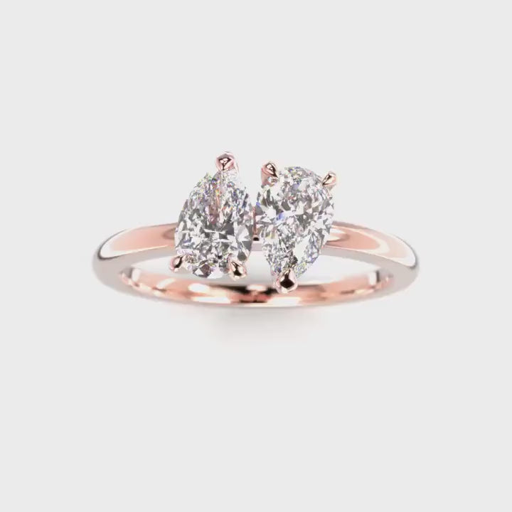 Festive Mila Petite 0,60 ct timanttisormus punakulta 791-060 – pyörivä video