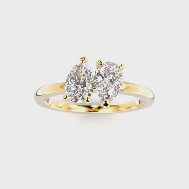 Festive Mila Petite 0,60 ct timanttisormus keltakulta 791-060 – pyörivä video