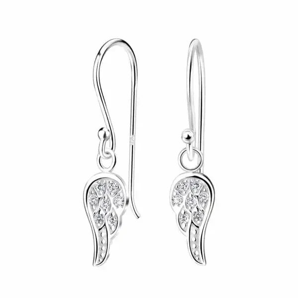 Roikkuvat hopeakorvakorut Zirkonia Siipi Trendi Koru