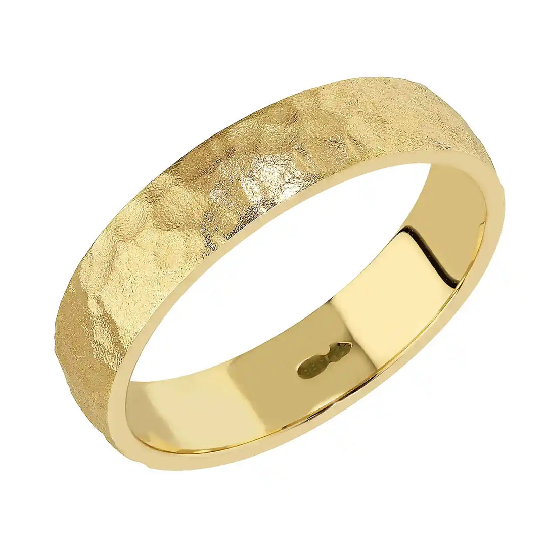 Sandberg Aamurusko E-550 Rakka 5 mm kihlasormus 14K keltakulta