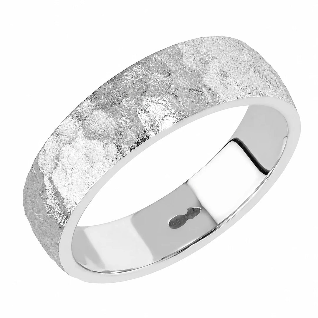 Sandberg Aamurusko E-650w Rakka 6 mm valkokultainen kihlasormus – havainnekuva
