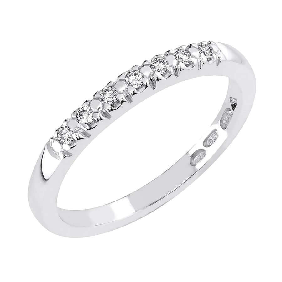 Sandberg Merivirta M-152w 0,08 ct timanttisormus valkokulta