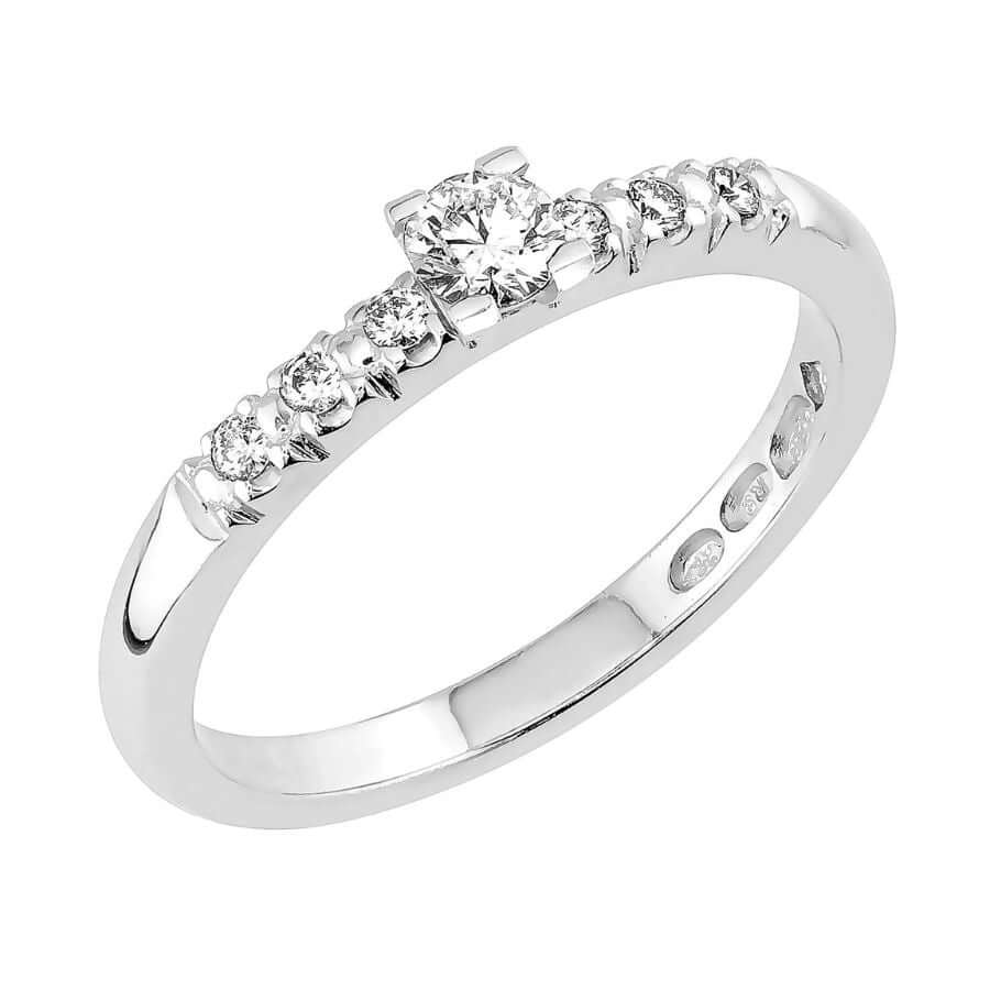 Sandberg Merivirta M-154w 0,20 ct timanttisormus valkokulta