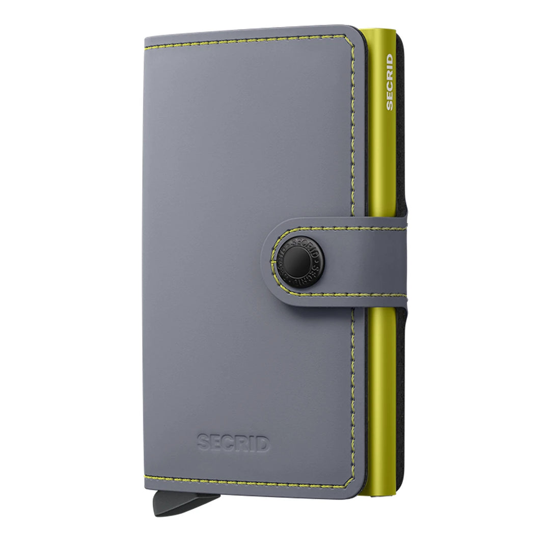 Secrid Miniwallet Matte Grey & Lime lompakko