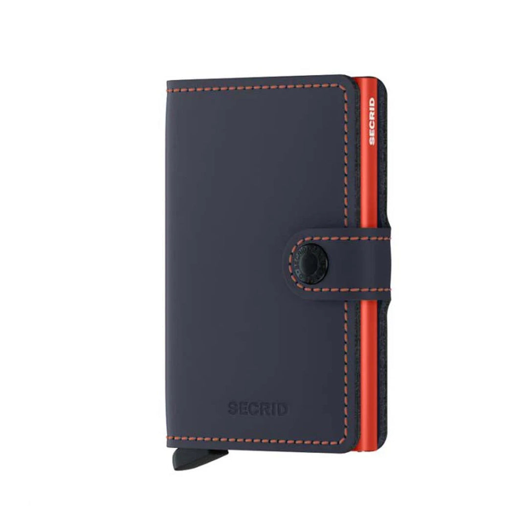 Secrid Miniwallet Matte Night Blue & Orange lompakko