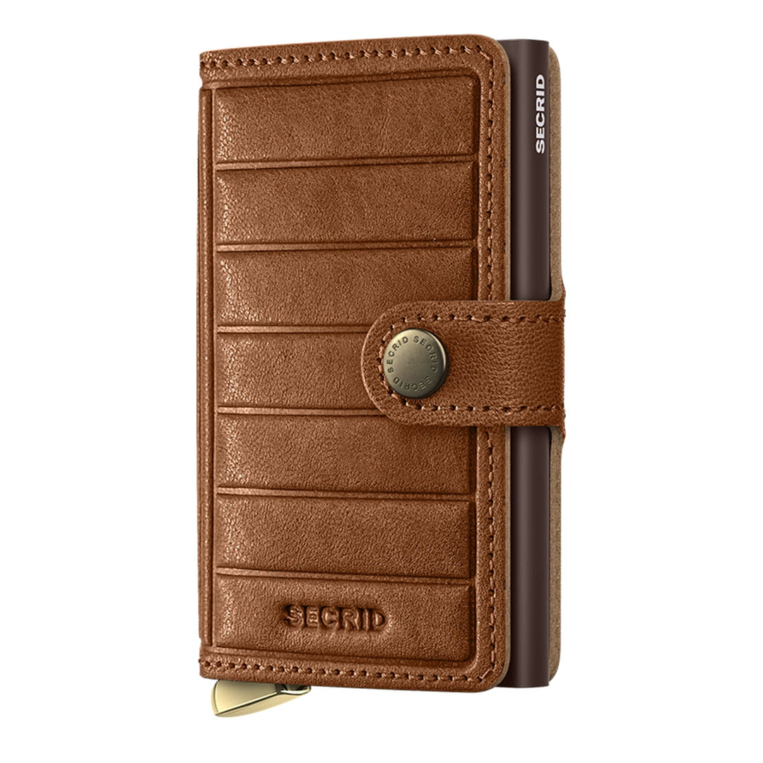 Secrid Premium Miniwallet Emboss Lines Cognac+ lompakko