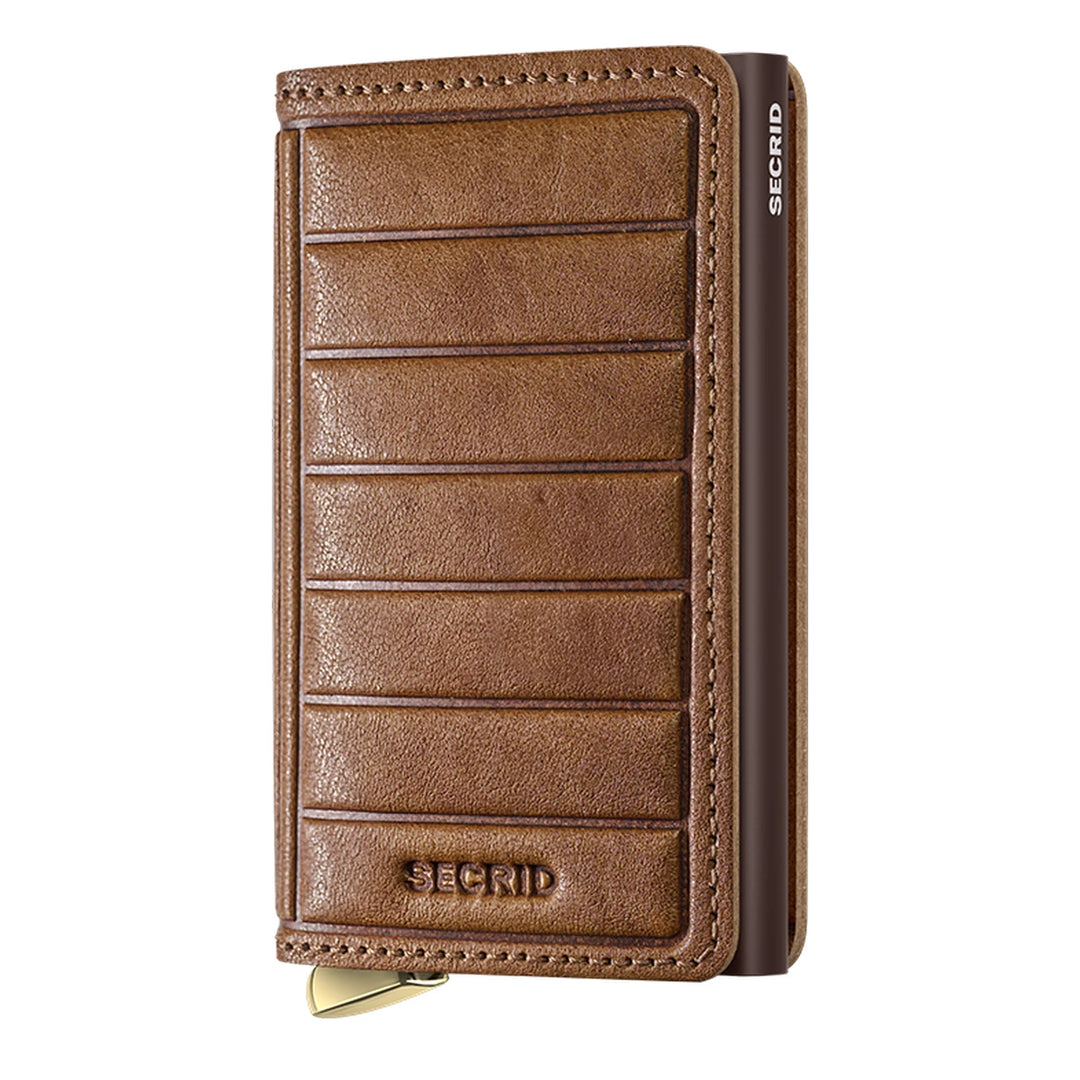 Secrid Premium Slimwallet Emboss Lines Cognac+ lompakko