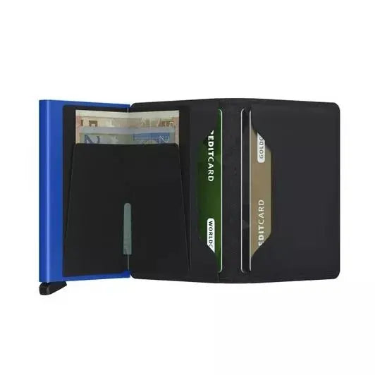 Secrid Slimwallet Matte Black &amp; Blue lompakko Secrid