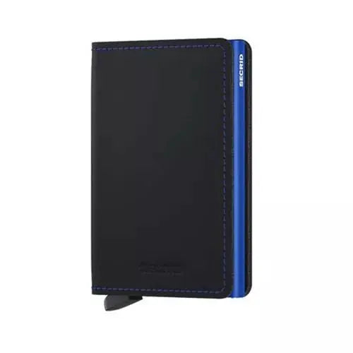 Secrid Slimwallet Matte Black &amp; Blue lompakko Secrid