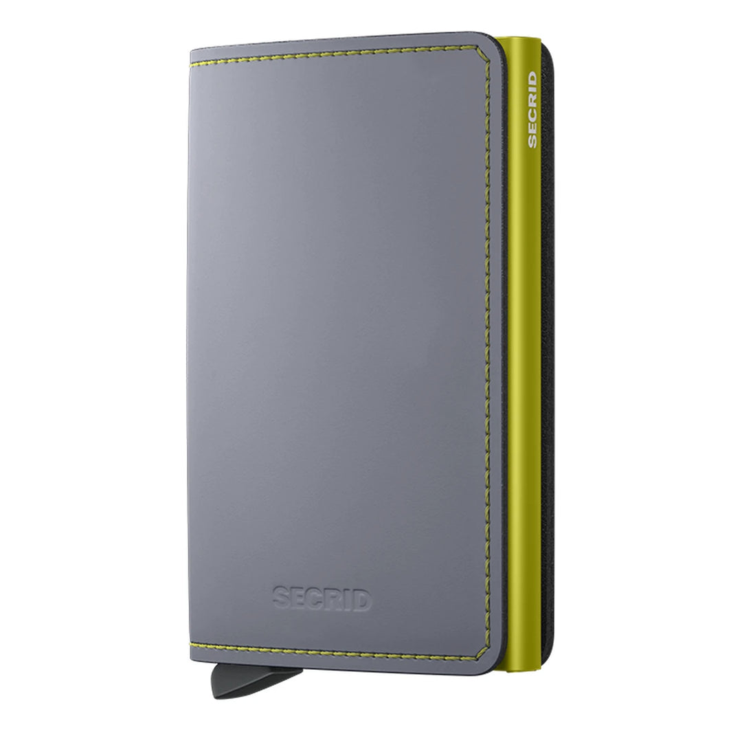 Secrid Slimwallet Matte Grey &amp; Lime lompakko