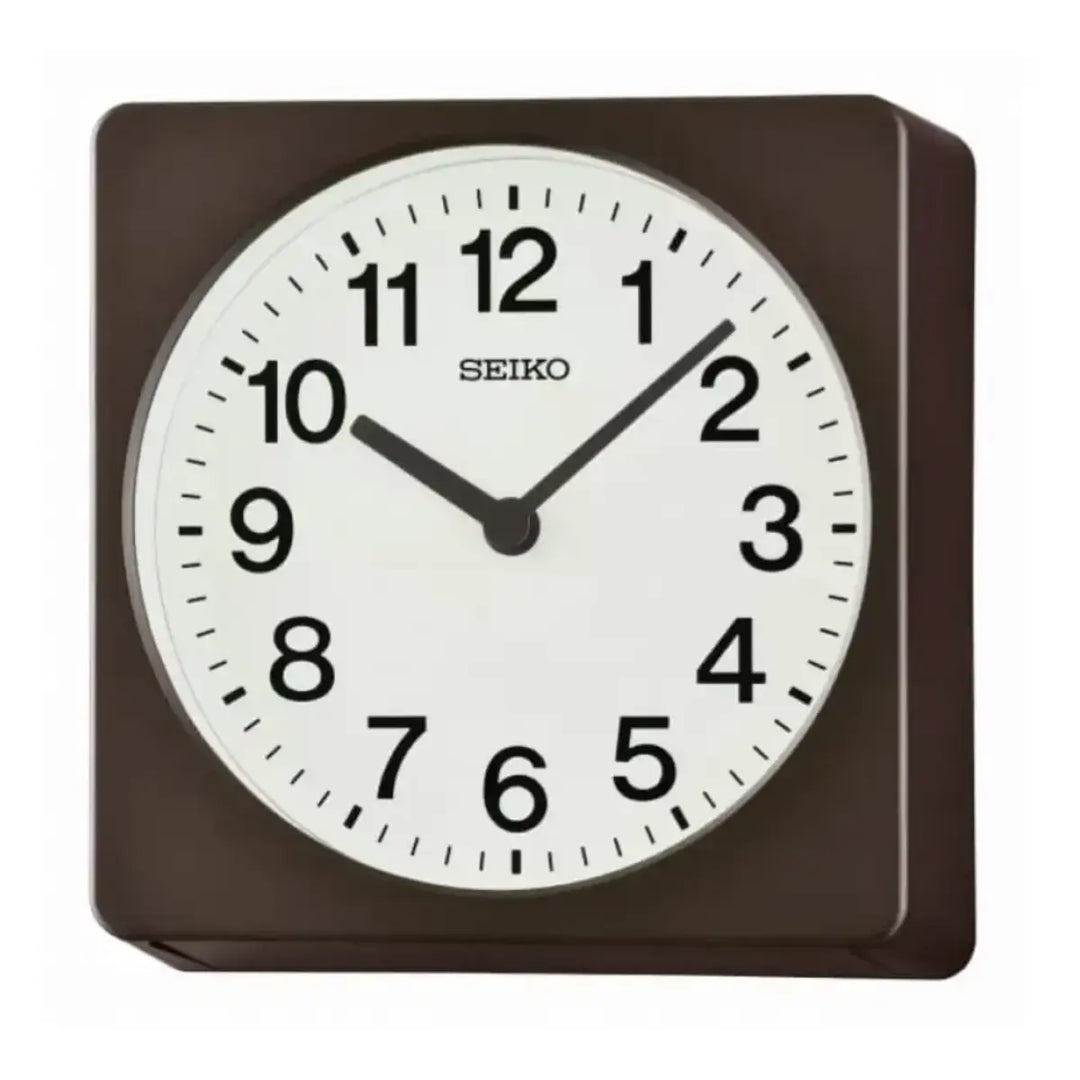 Seiko seinäkello QXA860B – ruskea kehys ja valkoinen taulu
