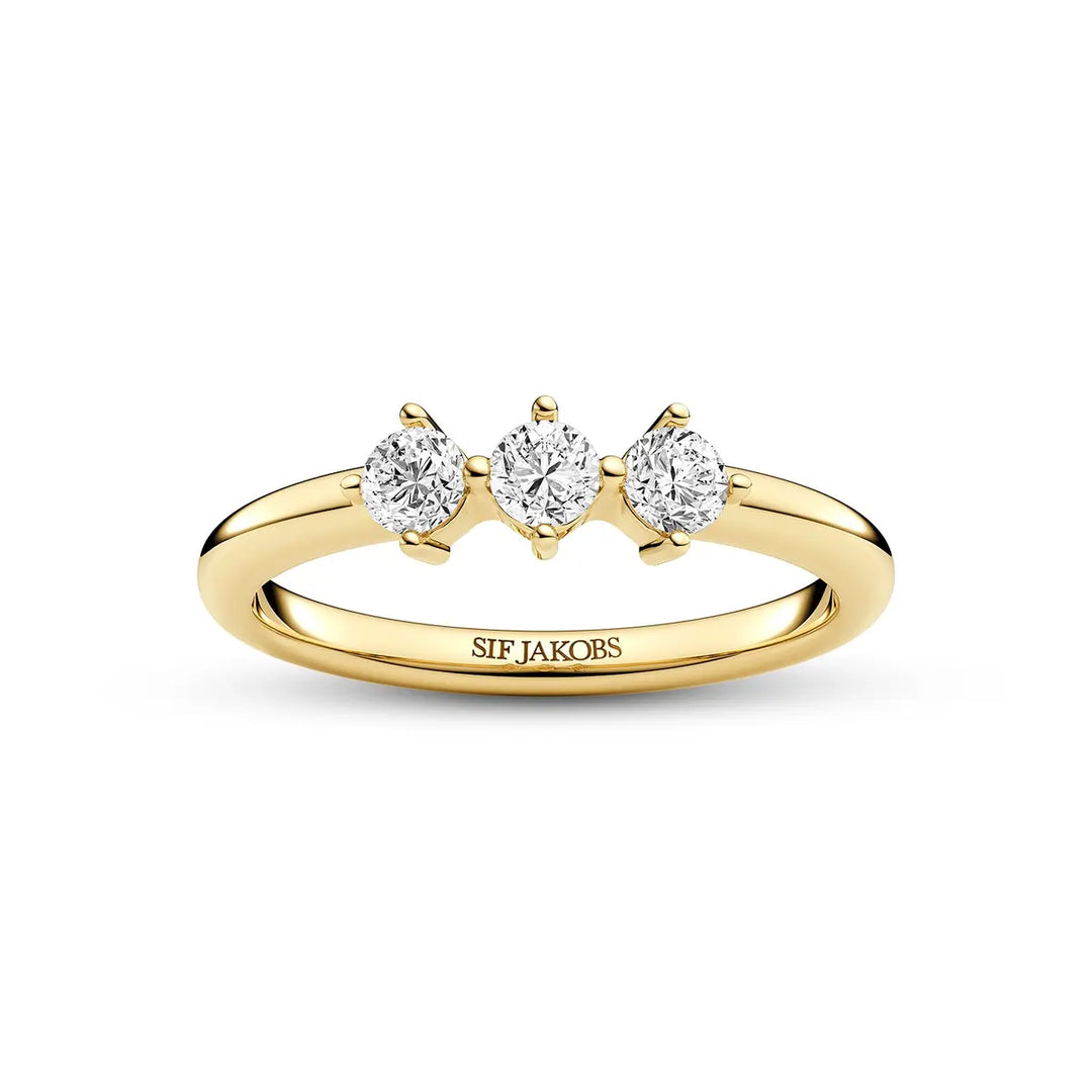Sif Jakobs Princess kullattu hopeasormus SJ-R2851-CZ-YG – kuva 1