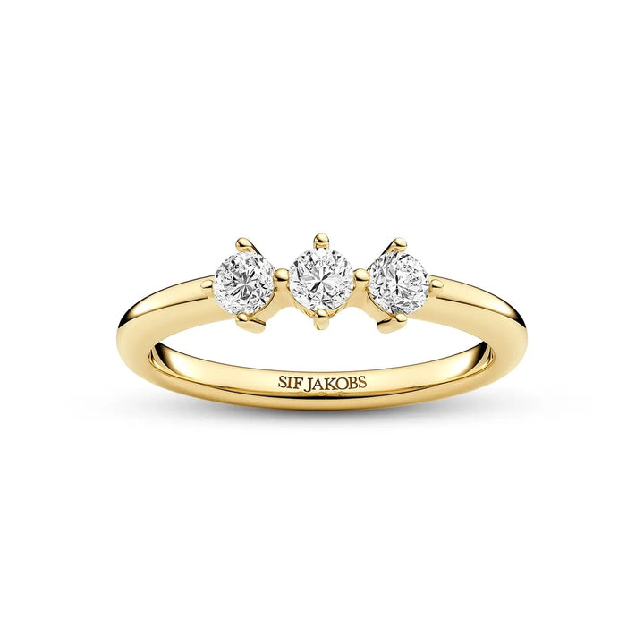 Sif Jakobs Princess kullattu hopeasormus SJ-R2851-CZ-YG – kuva 1