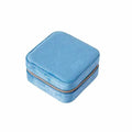 Blue velvet jewelry box